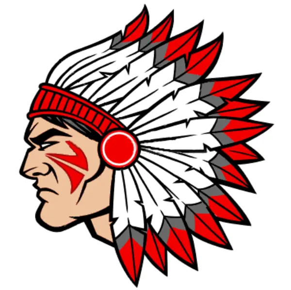 Native American Head with Headdress Logo