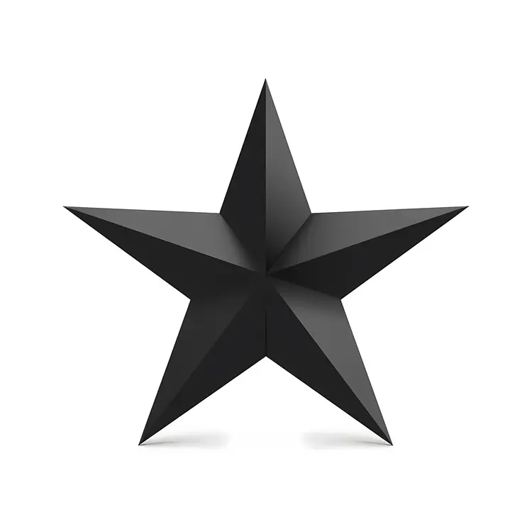 Solid Black Star