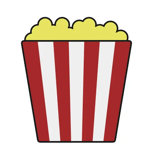Simple Red and White Striped Popcorn Bucket