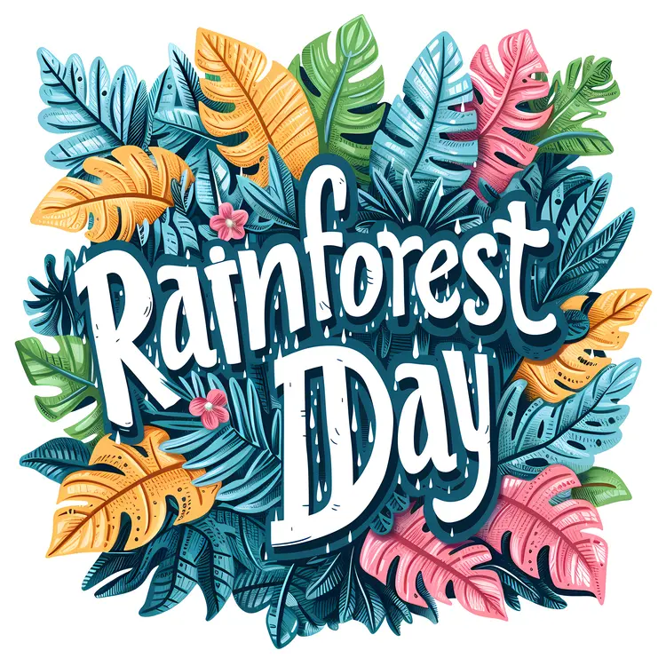 Colorful Rainforest Day Illustration