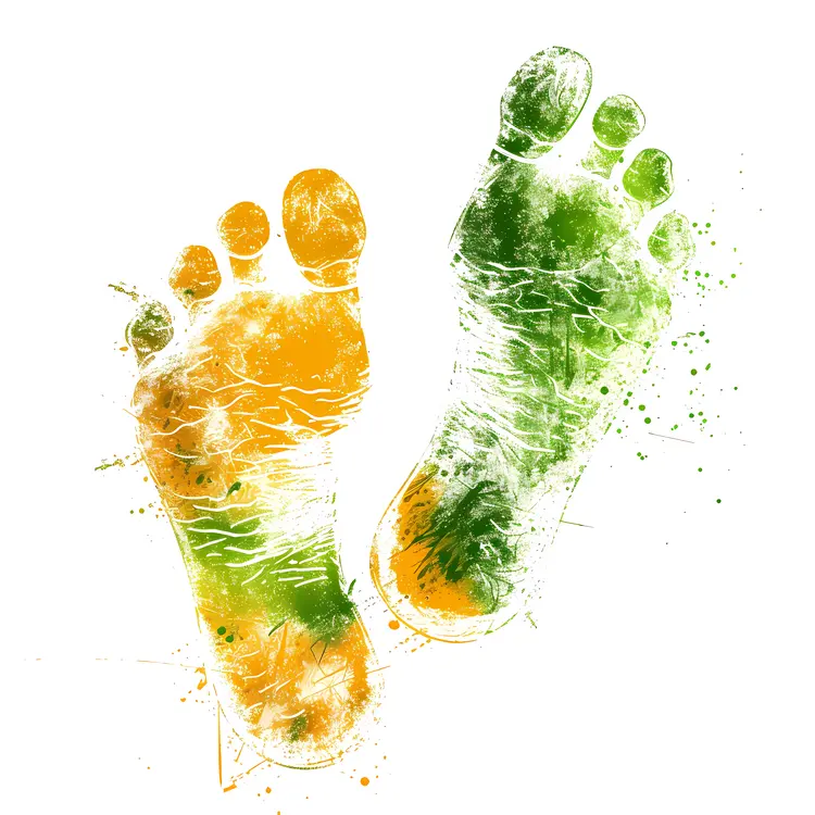 Colorful Footprints Art
