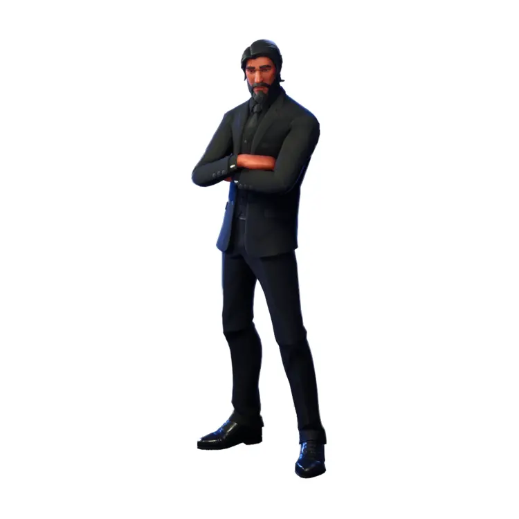 Man in Black Suit with Crossed Arms