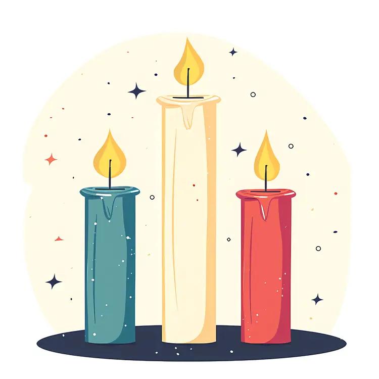 Illustration of Three Candles