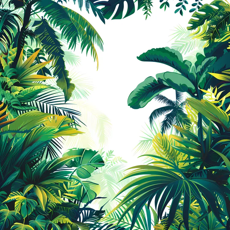 Lush Tropical Leaves Background