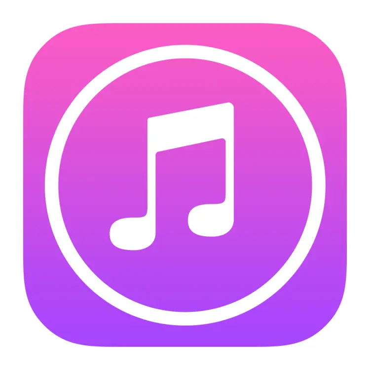 Music Note Icon in Pink Gradient