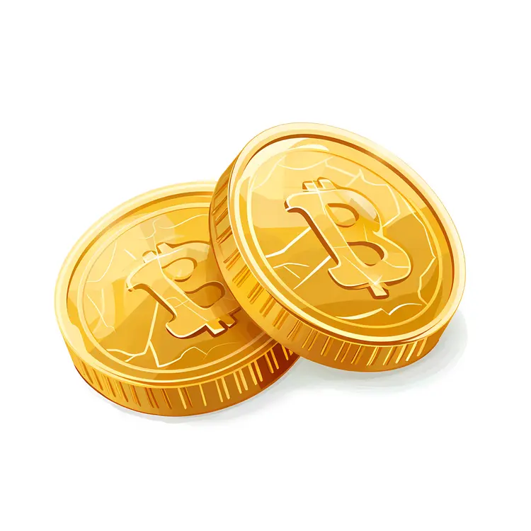 Golden Bitcoin Coins