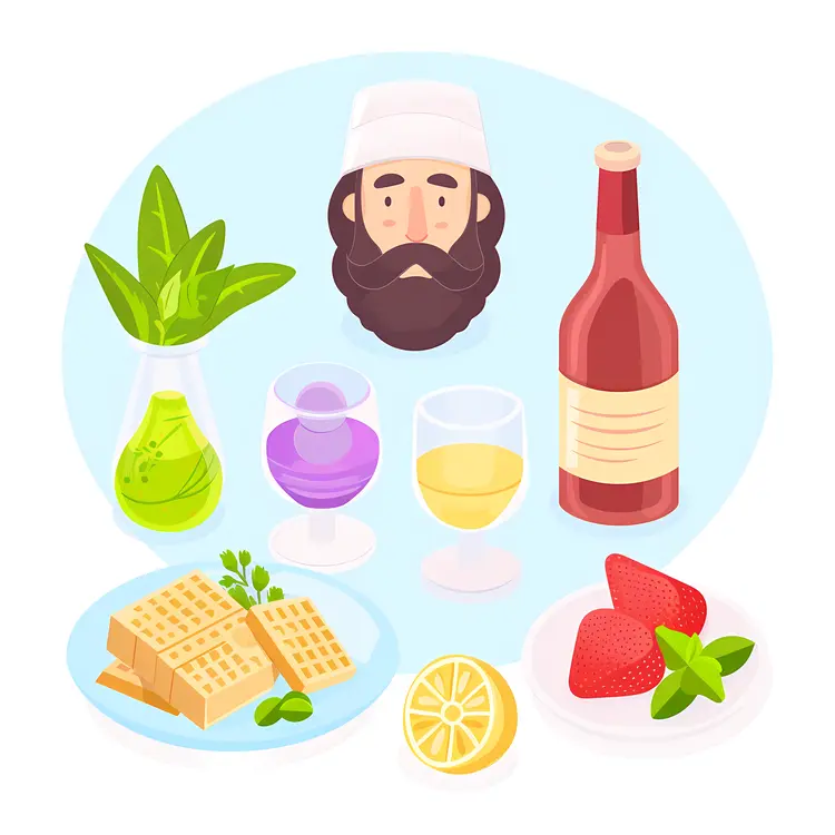 Wine and Cheese with Strawberries and Lemon