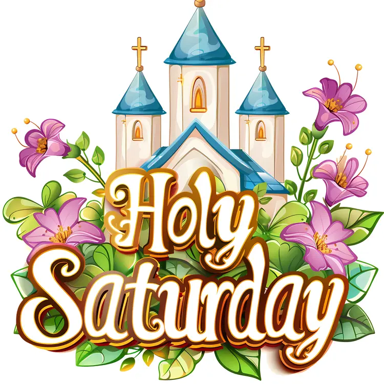 Holy Saturday with Church and Floral Decorations