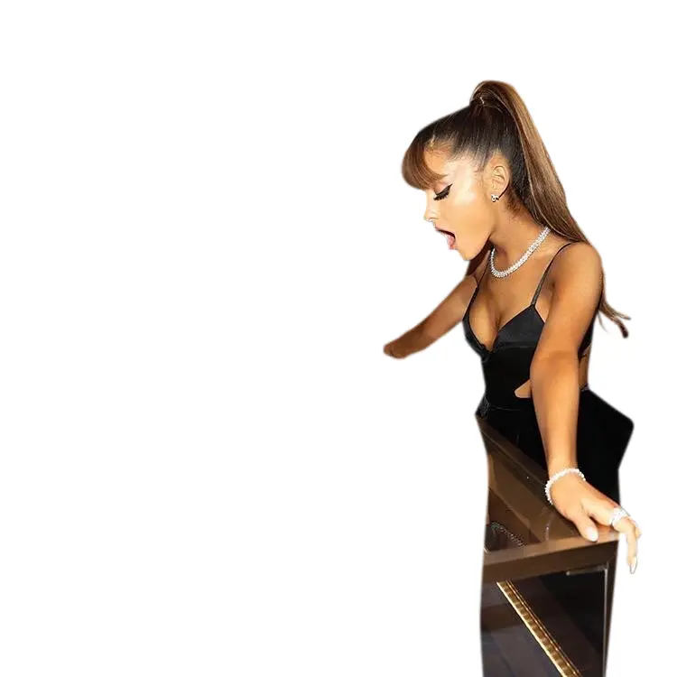 Woman in Black Outfit with Jewelry Display Case