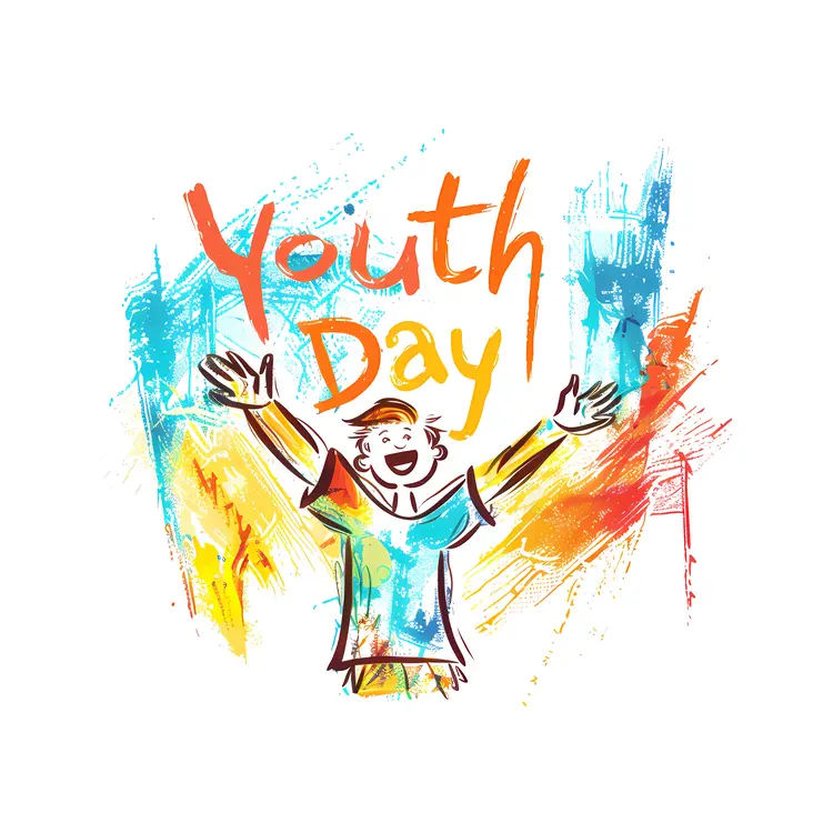 Youth Day Celebration with Colorful Background