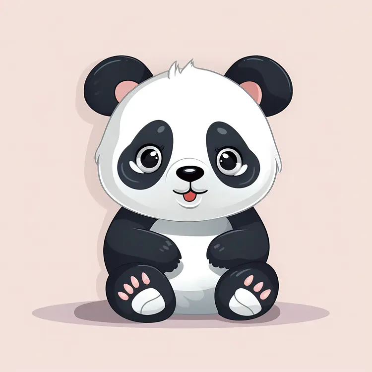 Adorable Sitting Panda