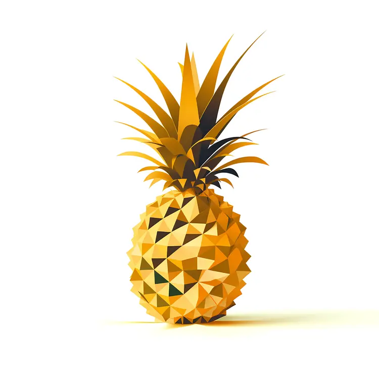 Low Poly Pineapple Art