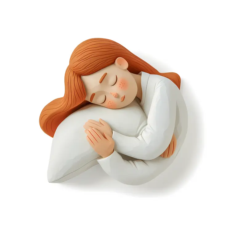 Sleeping Girl with Pillow