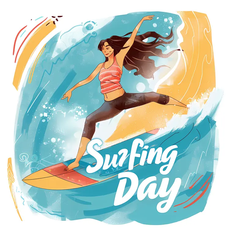 Surfing Day Poster