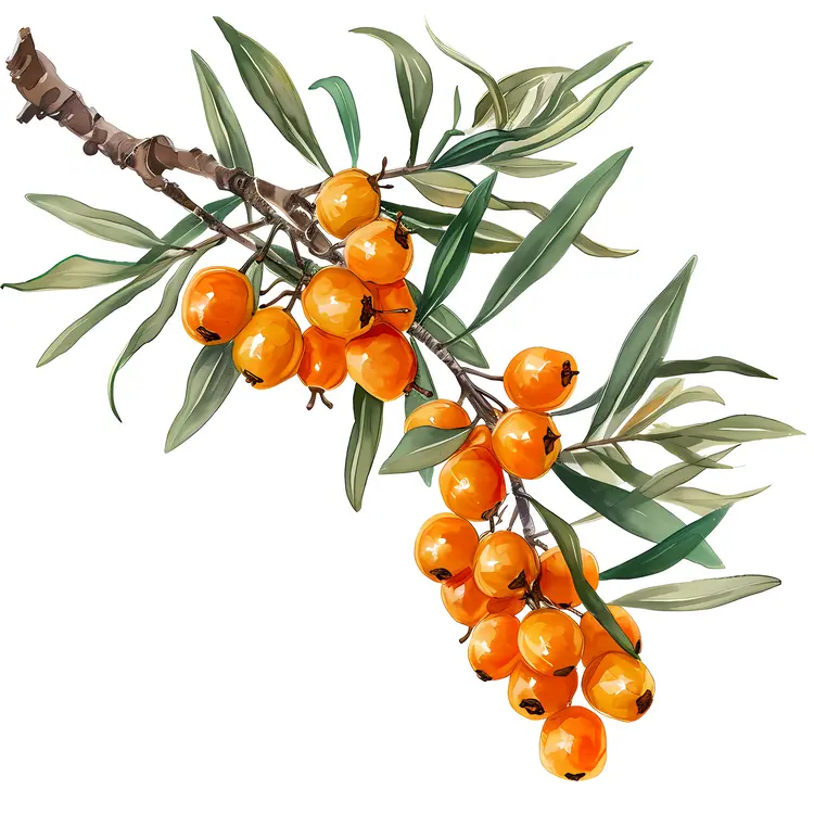 Branch with Orange Berries