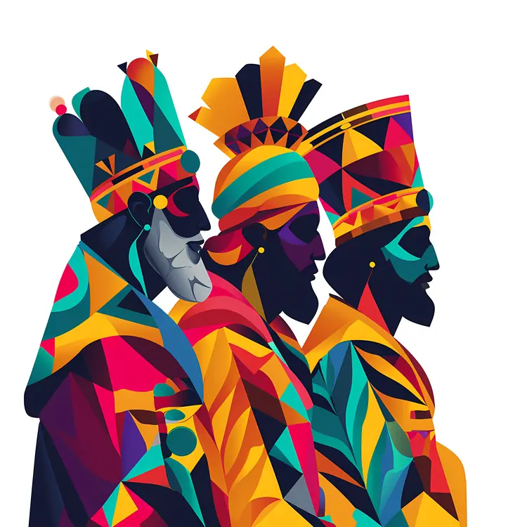 Vibrant Three Kings Illustration