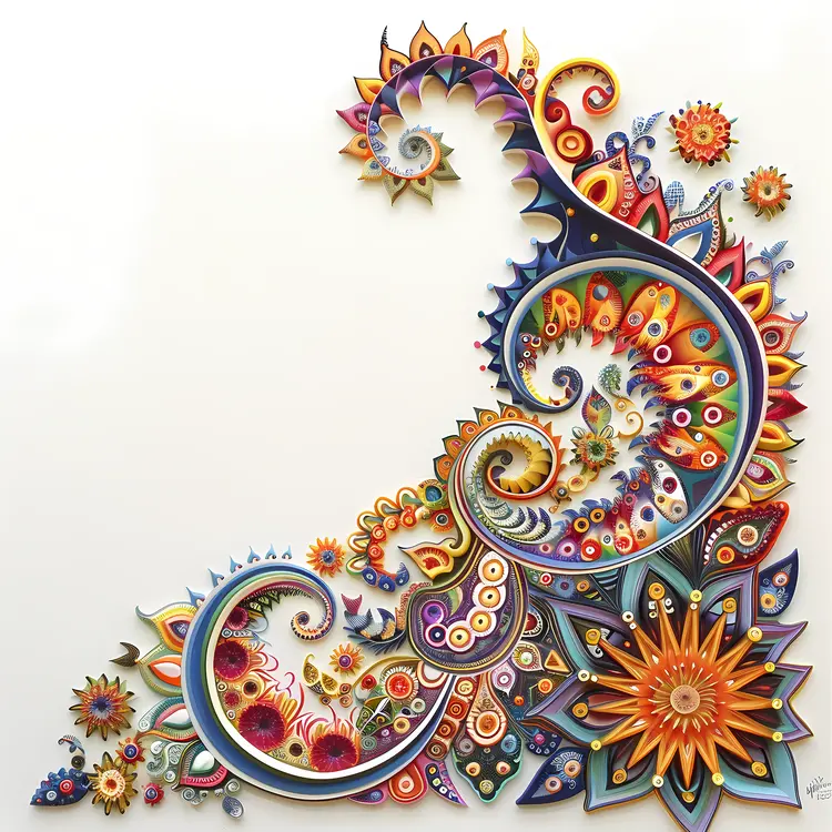 Vibrant Colorful Abstract Corner Design