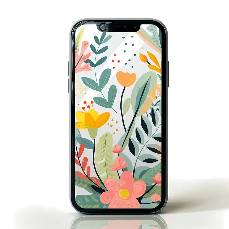 Floral Pattern on Smartphone