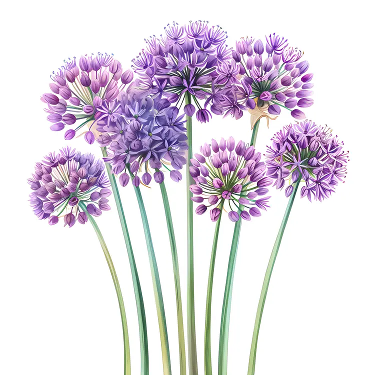 Beautiful Purple Allium Flowers