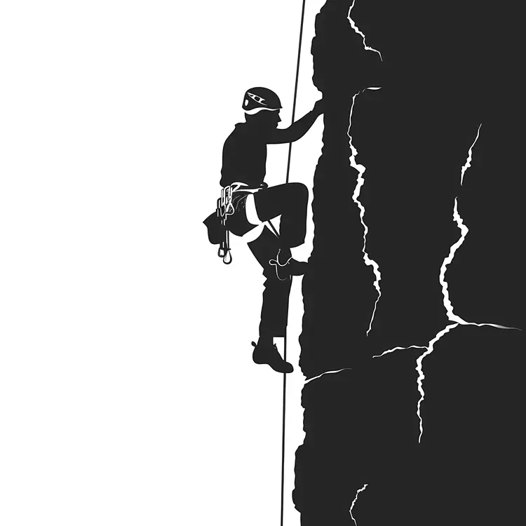 Rock Climber Silhouette