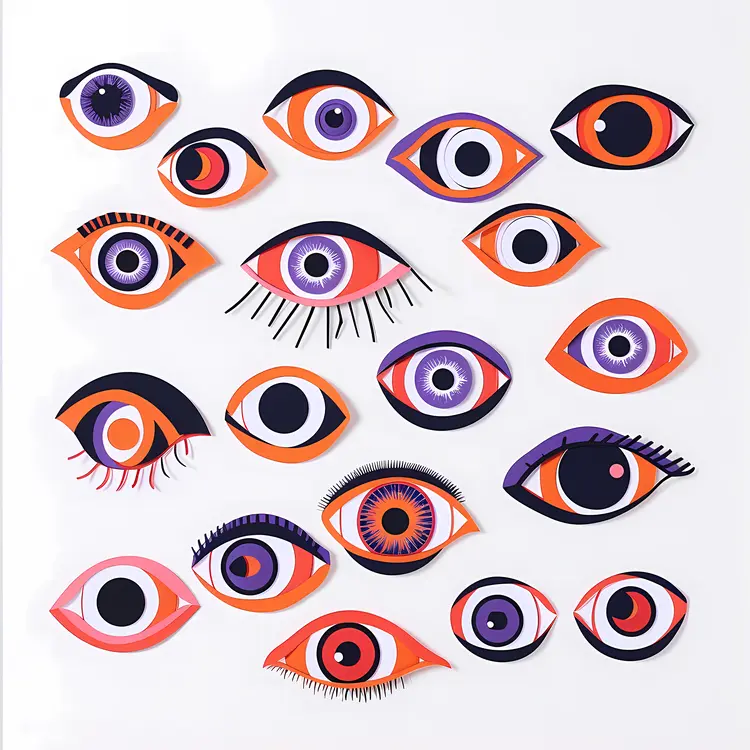 Colorful Abstract Eyes Art