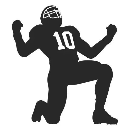 Football Player Silhouette Celebration
