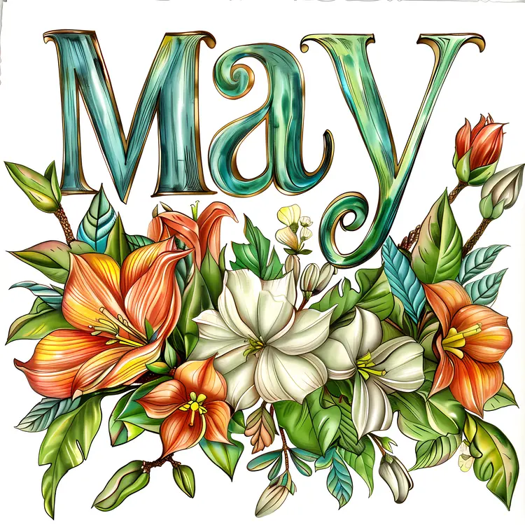 Colorful May with Flowers