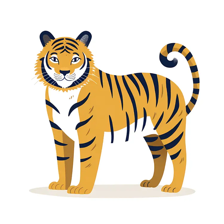 Illustration of a Majestic Tiger