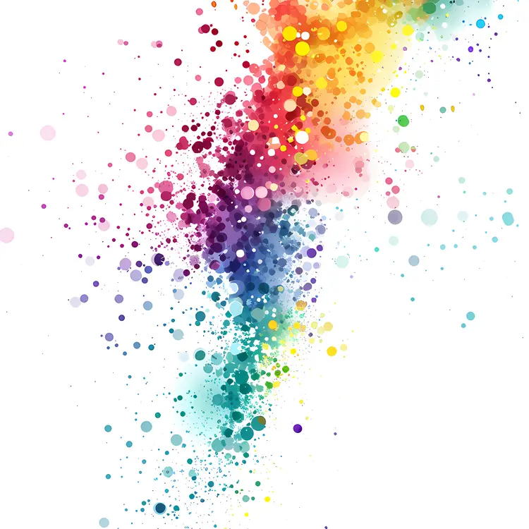 Colorful Dot Trail with Gradient
