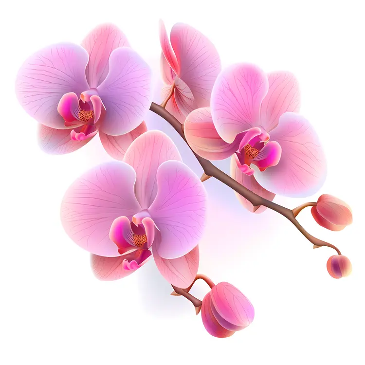 Pink Orchids in Bloom