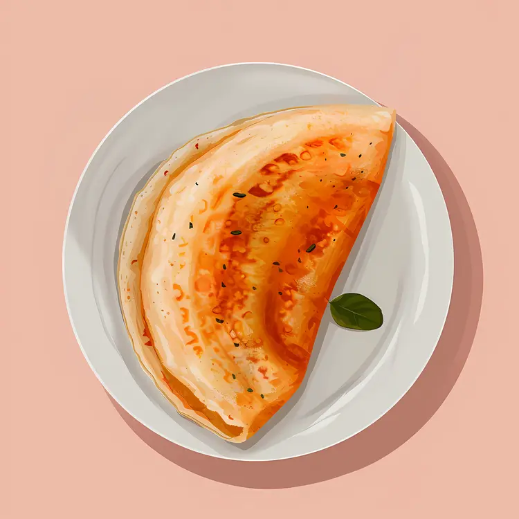 Spicy Dosa on Plate