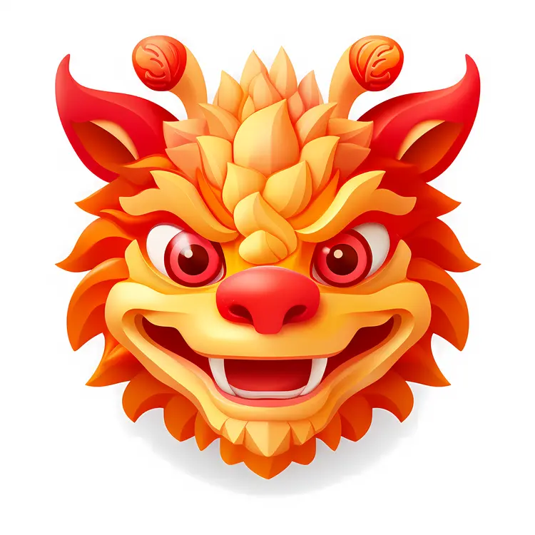 Ornate Red Dragon Mask
