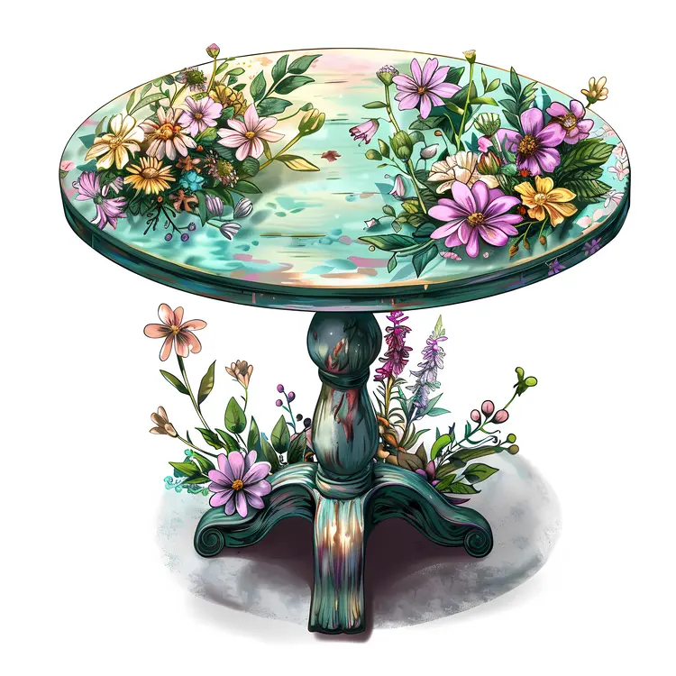 Floral Table with Spring Decor