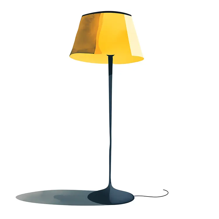 Yellow Floor Lamp Illustration