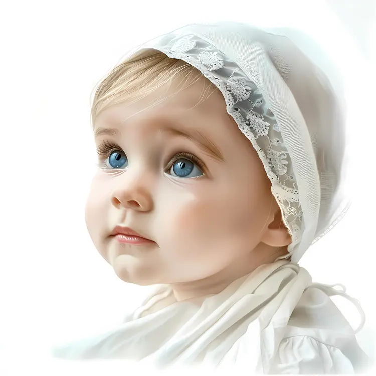 Innocent Baby in White
