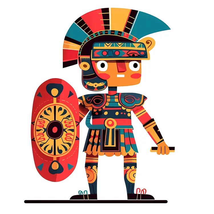 Colorful Roman Soldier Illustration