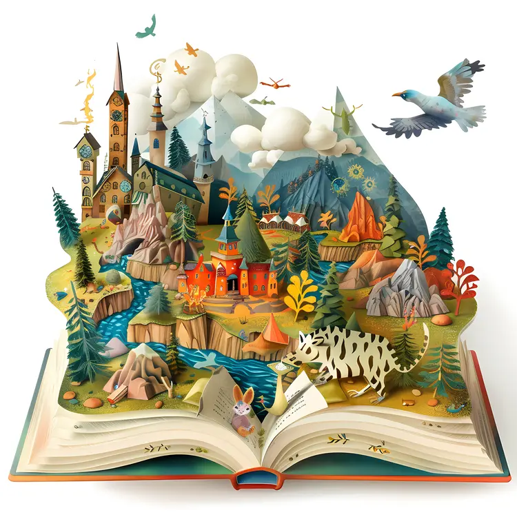 Fantasy Landscape in a Storybook