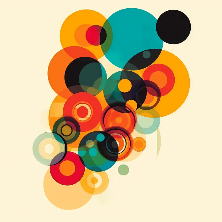 Colorful Circles in Abstract Art