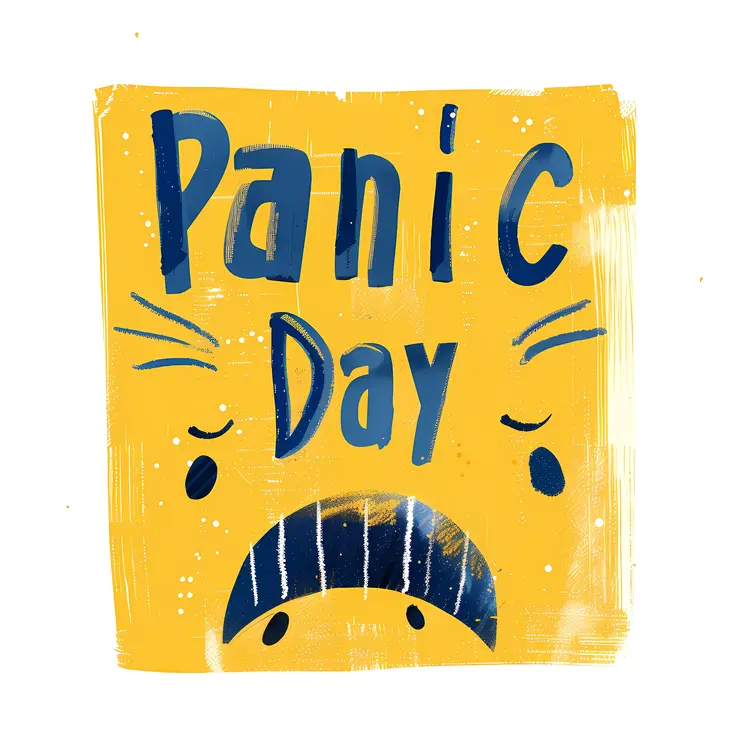 Panic Day Doodle with Yellow Background