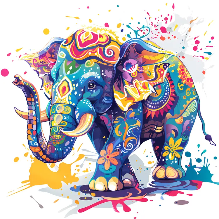 Colorful Decorative Elephant