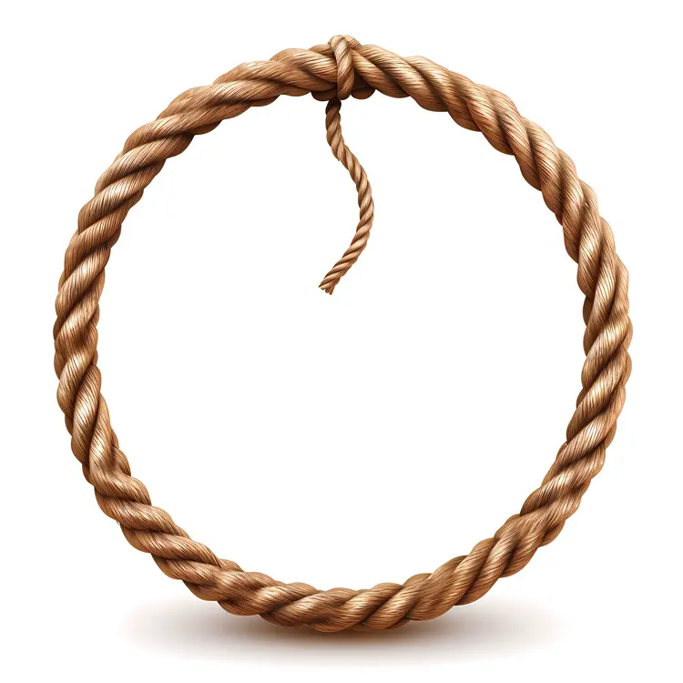 Twisted Rope Circle with Knot