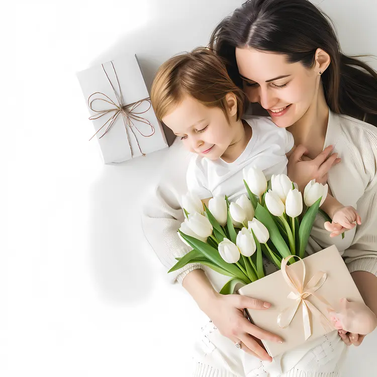 Mother and Child with Flowers