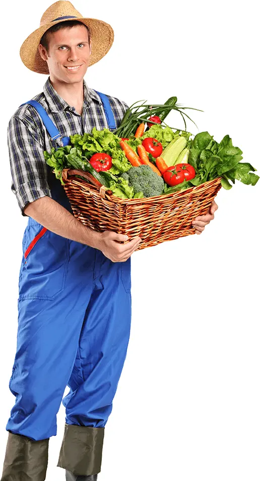 Farmer with Fresh Vegetables