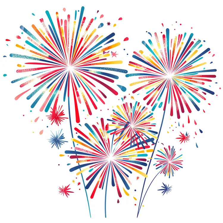 Colorful Fireworks Display