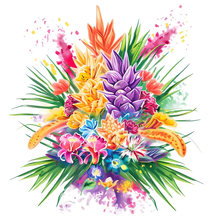 Vibrant Tropical Flower Bouquet