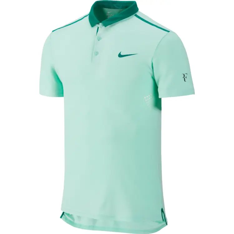 Green Polo Shirt with Nike Logo