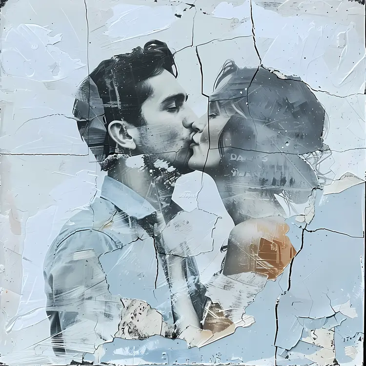 Vintage Kissing Couple