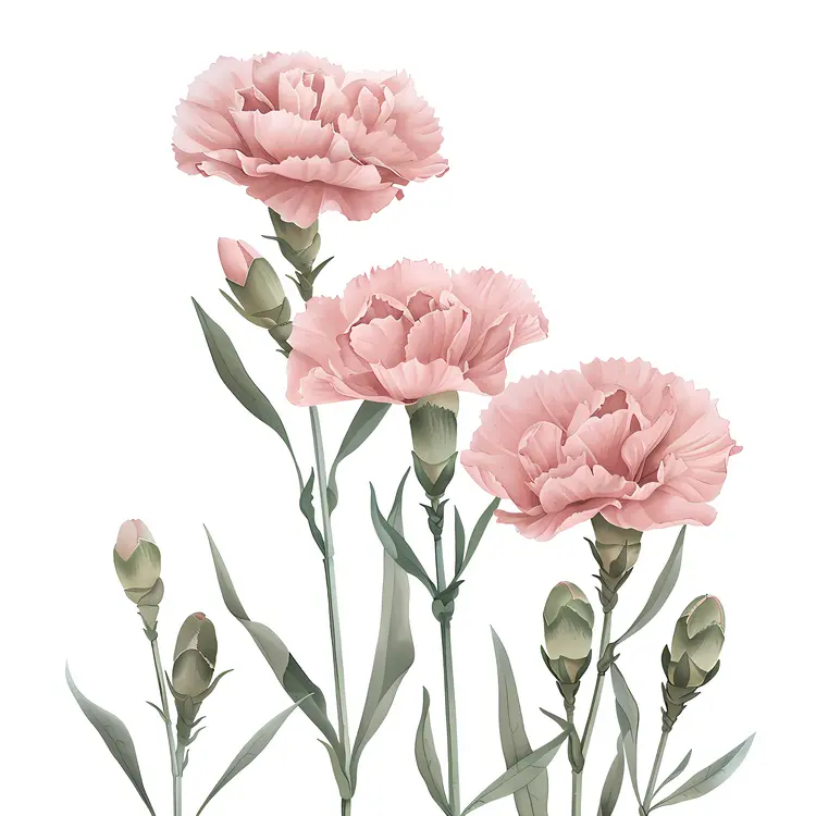 Elegant Pink Carnations