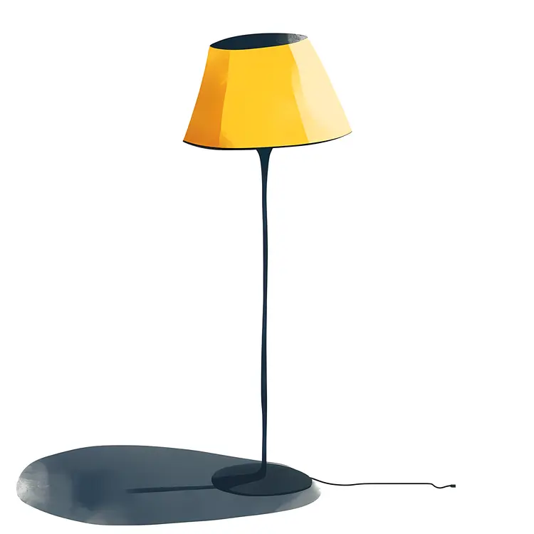 Yellow Standing Lamp Illustration