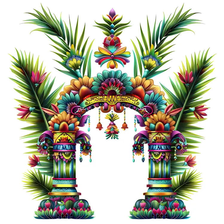 Colorful Floral Arch Decoration